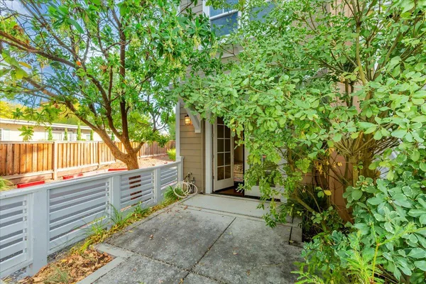 a house view with a garden