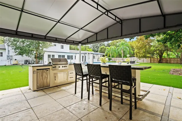 a view of a trees with a big yard