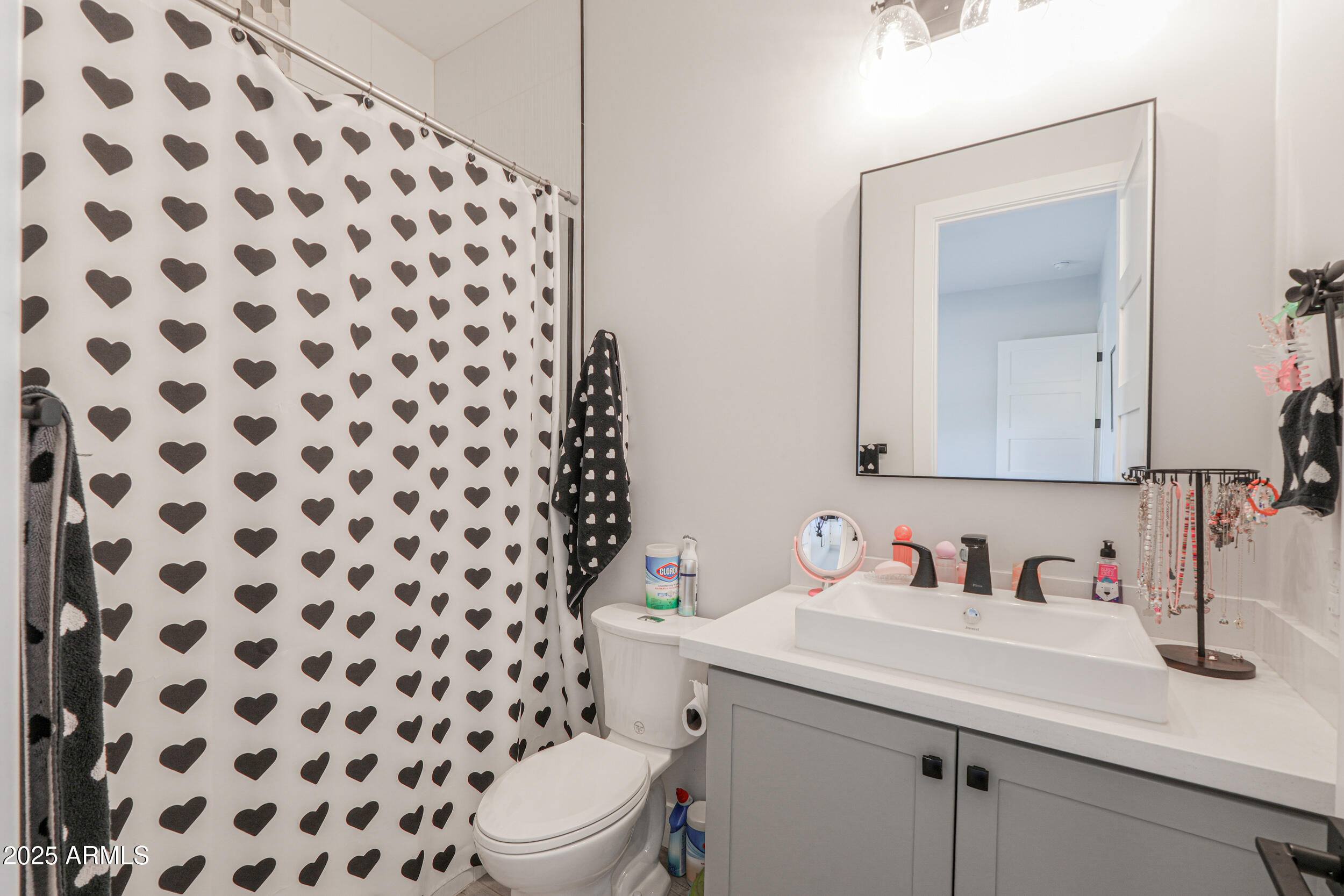 2529 West Magma Road San Tan Valley, AZ 85144 - Photo 29 of 93 a bathroom with a sink toilet and a mirror