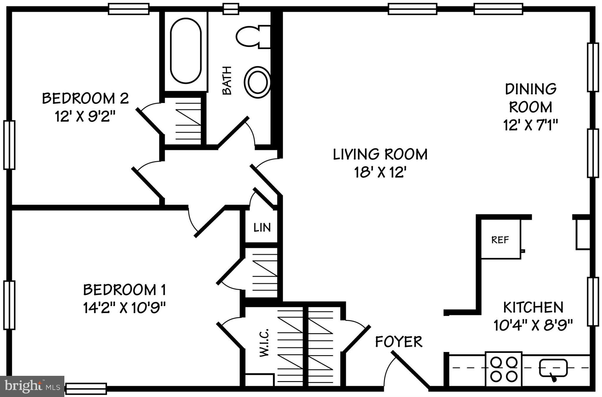 2800 Terrace Road Southeast, Unit 544 Washington, DC 20020 - Photo 14 of 14 Floor Plan