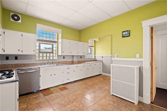 a view of a door with a window