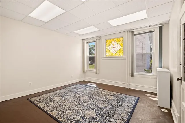 an empty room with window