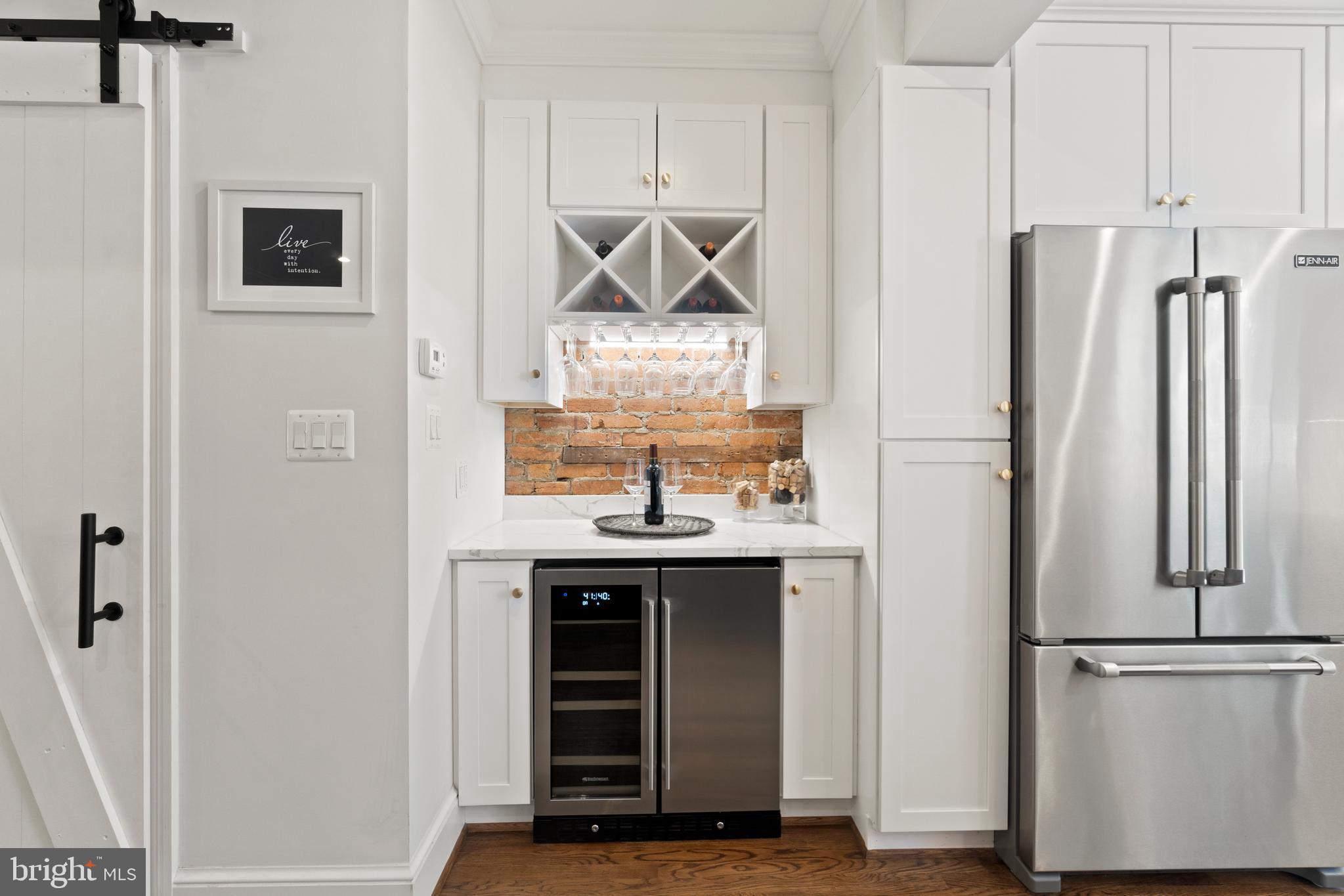 2225 39th Street Northwest Washington, DC 20007 - Photo 13 of 39 Bar & Half bath barn door