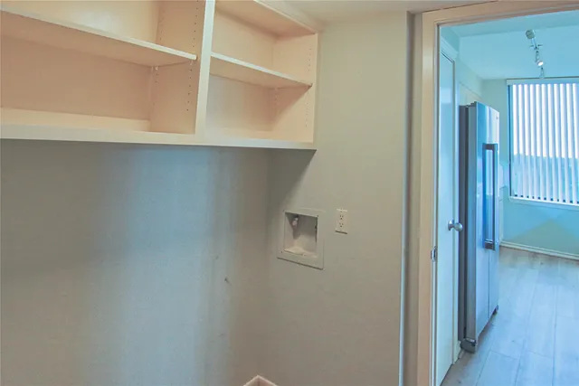 a close view of closet