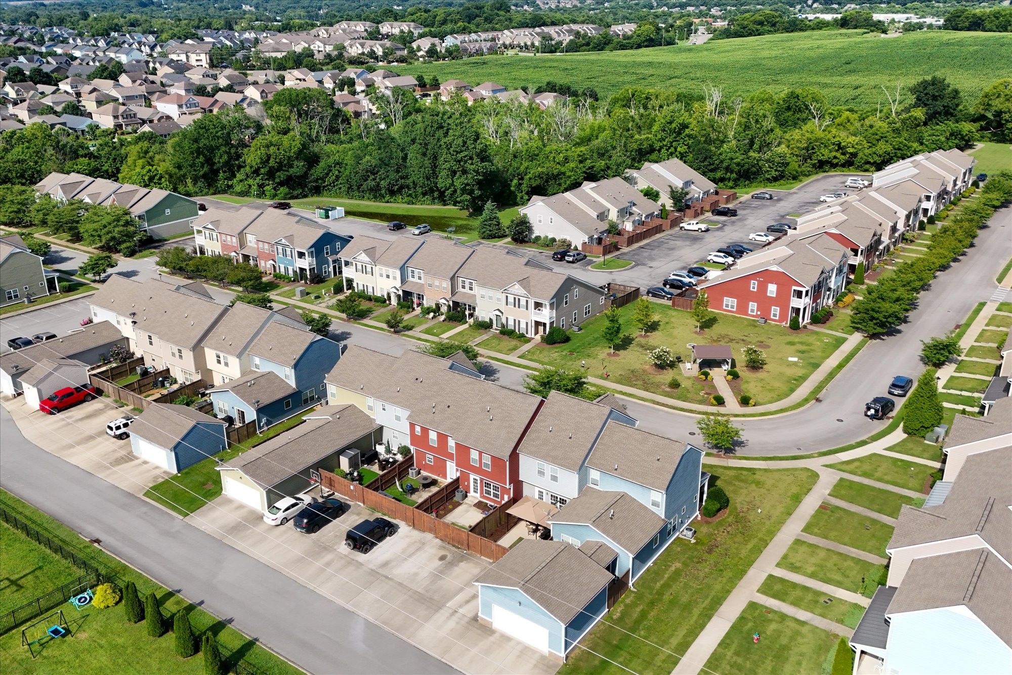 2050 Hemlock Drive Spring Hill, TN 37174 - Photo 40 of 48 an aerial view of a house with garden space and street view