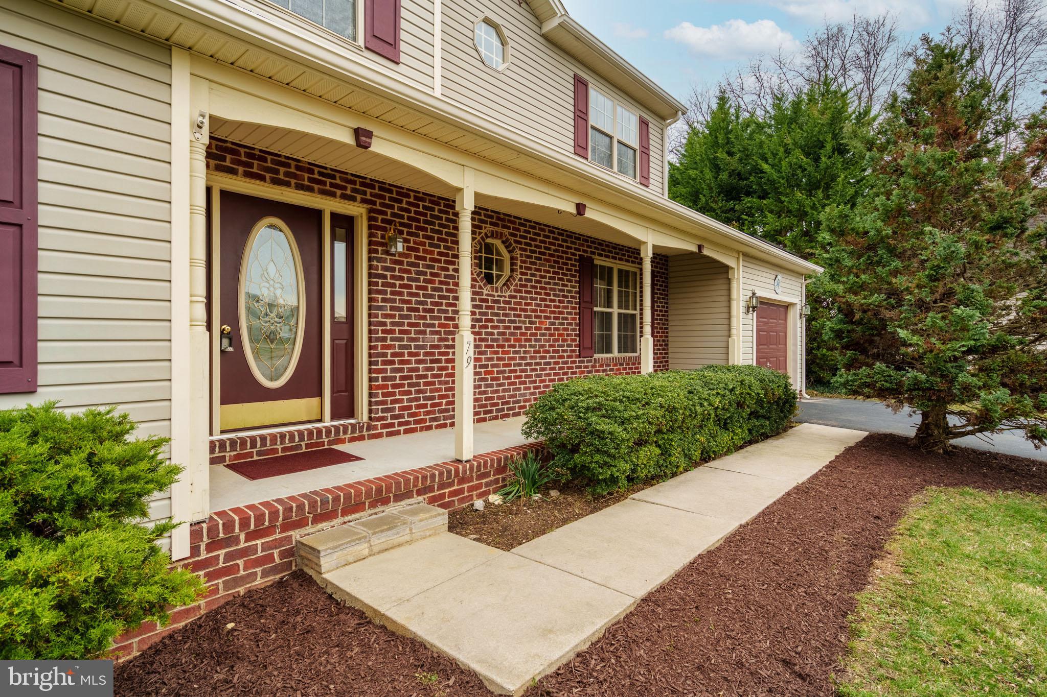 79 Test Road Hanover, PA 17331 - Photo 4 of 33 Front walkway up to beautiful oval glass door
