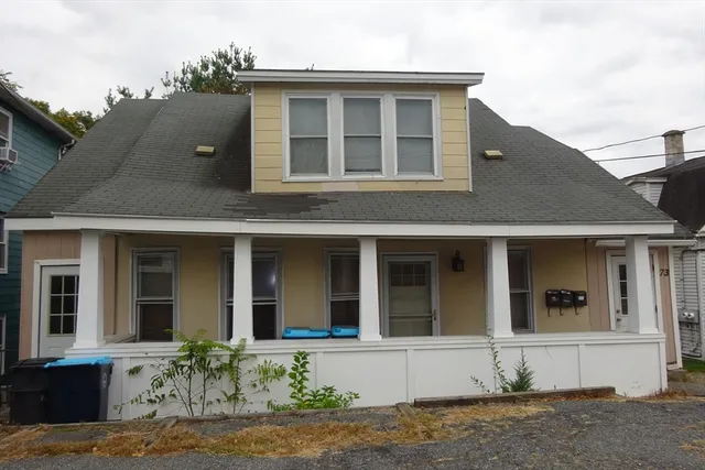 a front view of a house