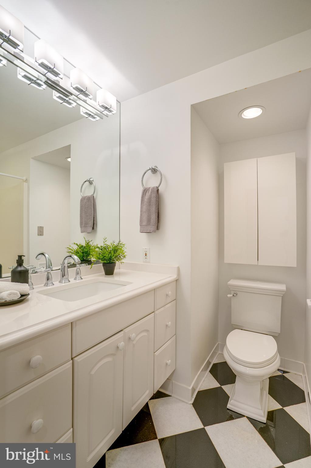 2603 Penny Royal Lane Reston, VA 20191 - Photo 11 of 72 a bathroom with a toilet a sink and mirror