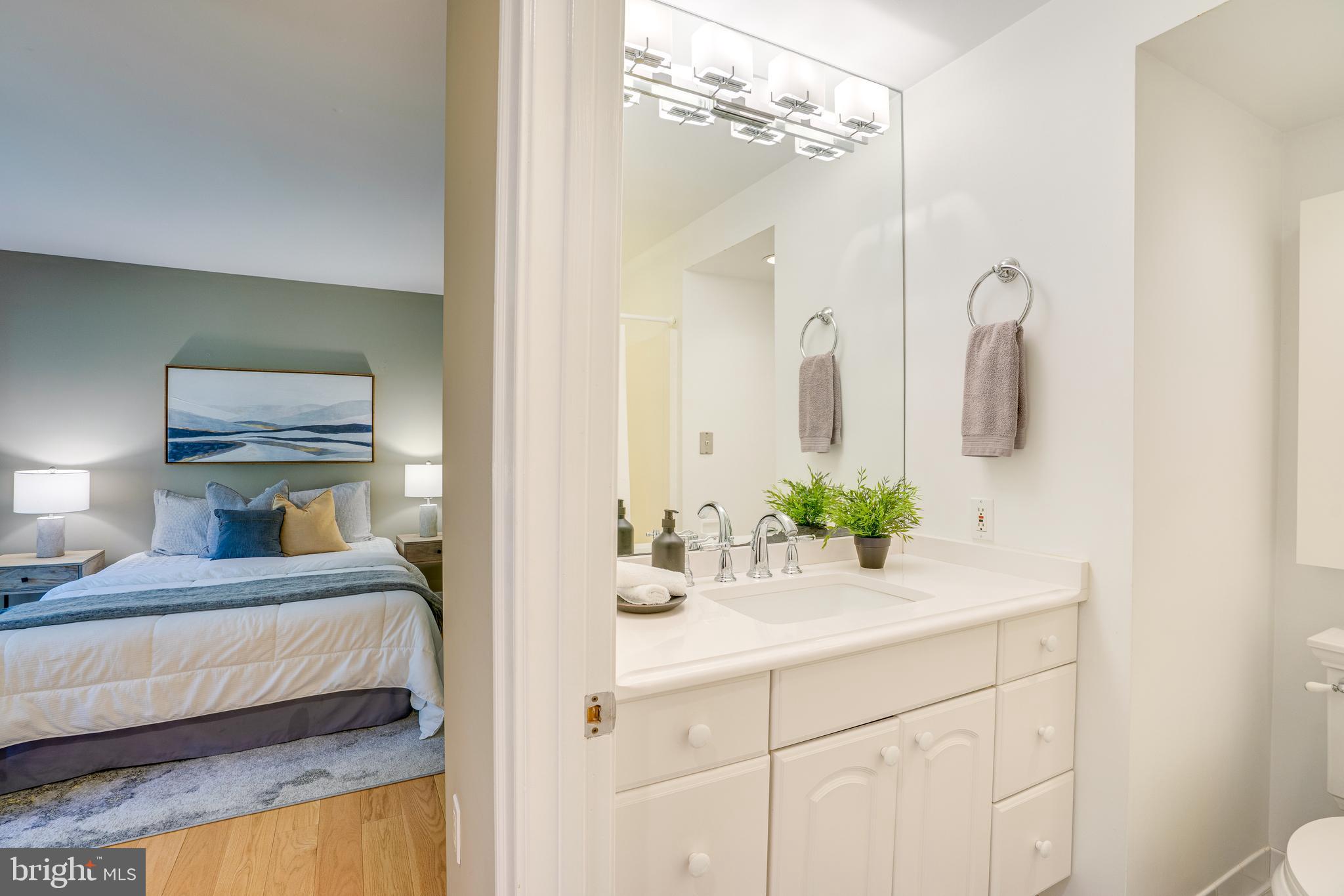 2603 Penny Royal Lane Reston, VA 20191 - Photo 10 of 72 a bathroom with a double vanity sink mirror and