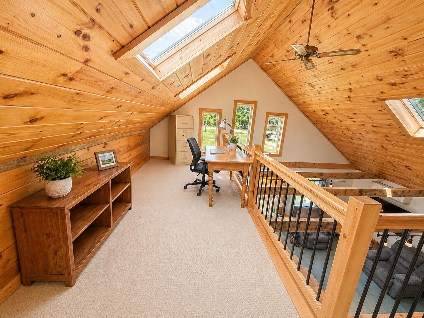 279 Fuller Road Carmel, ME 04419 - Photo 9 of 26 virtually staged loft office area