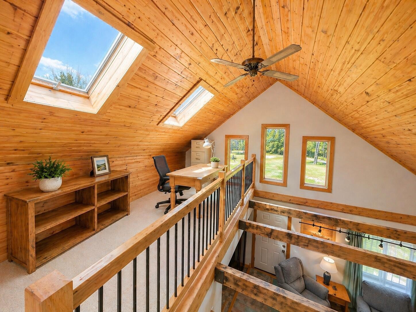 279 Fuller Road Carmel, ME 04419 - Photo 10 of 26 virtually staged loft office area