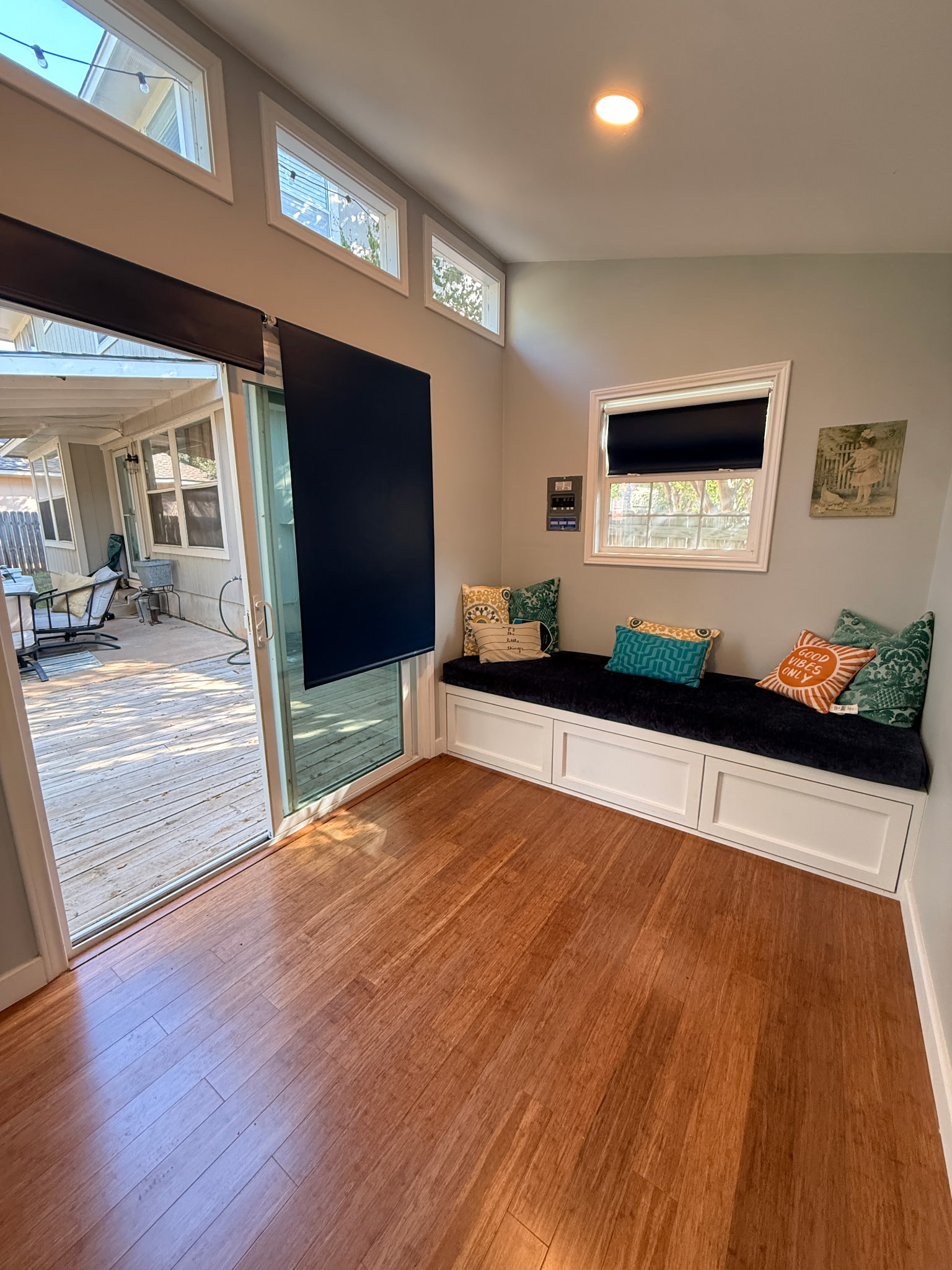 904 Double File Cove Round Rock, TX 78665 - Photo 13 of 25 Gleaming hardwood floors and a built-in window bench define this cozy sunlit separate building.