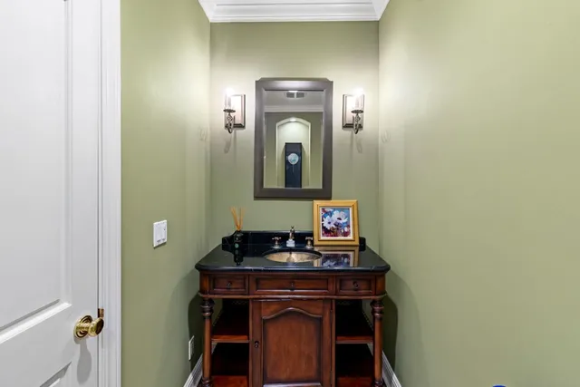 a view of a hallway with washer and dryer