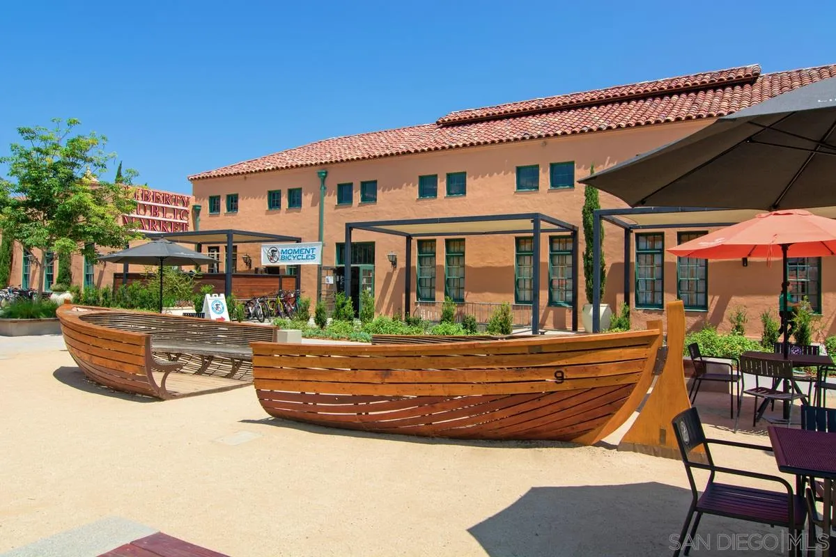 2080 Historic Decatur Road San Diego, CA 92106 - Photo 34 of 47 a view of a house with backyard porch and sitting area