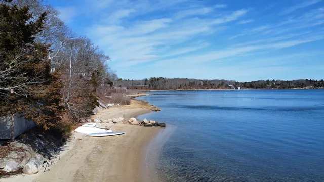 a view of a lake with outdoor space