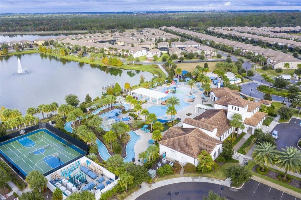 8916 Rhodes Street Kissimmee, FL 34747 - Photo 29 of 34 an aerial view of a houses with a lake view