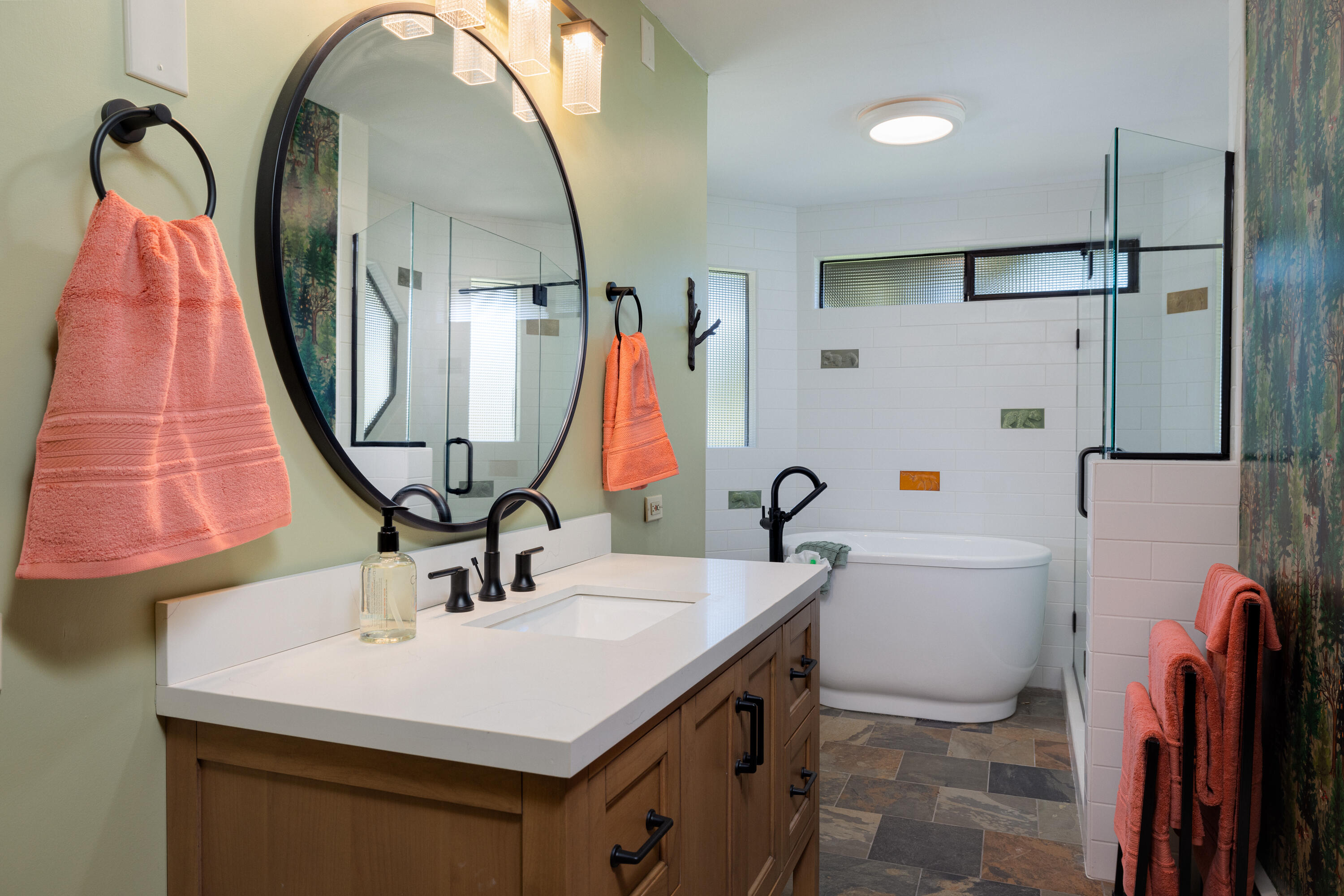 23321 Alfalfa Market Road Bend, OR 97701 - Photo 17 of 76 a bathroom with a sink and a mirror