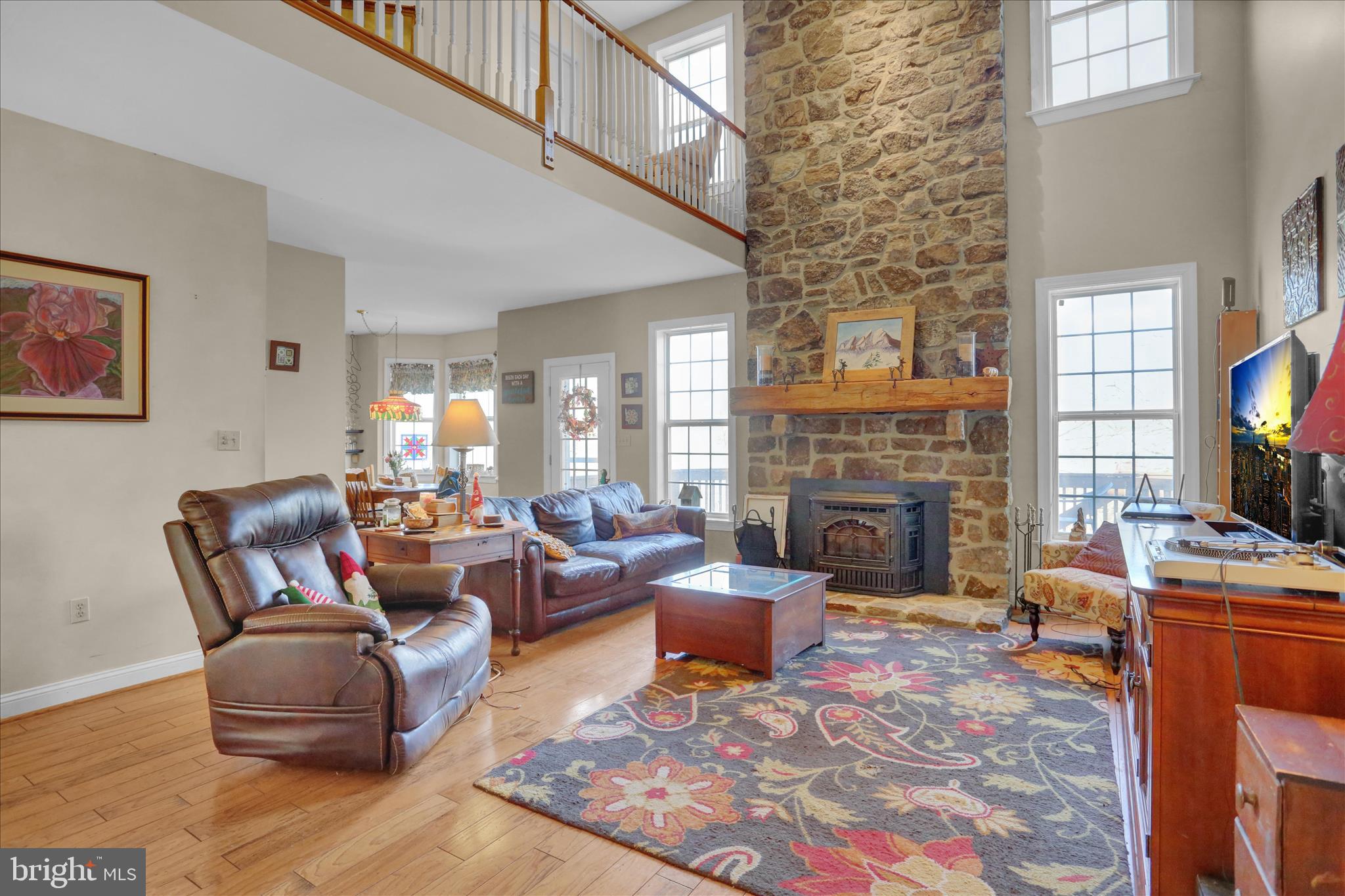 261 Sittler Valley Road Kutztown, PA 19530 - Photo 22 of 62 a living room with fireplace furniture and a flat screen tv