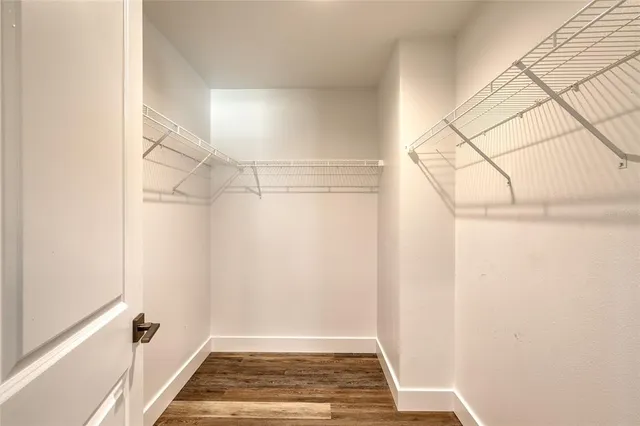a view of a walk in closet
