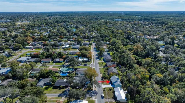 an aerial view of a city