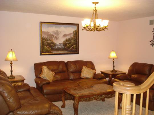 10694 Chicory Ridge Way Roscoe, IL 61073 - Photo 3 of 11 a living room with furniture a chandelier and a lamp