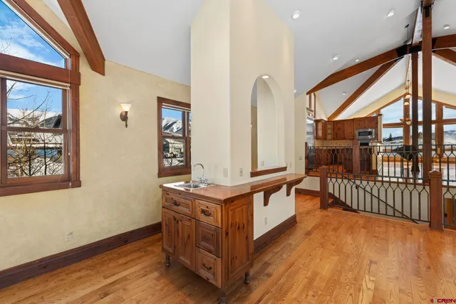 a view of a hallway with entryway