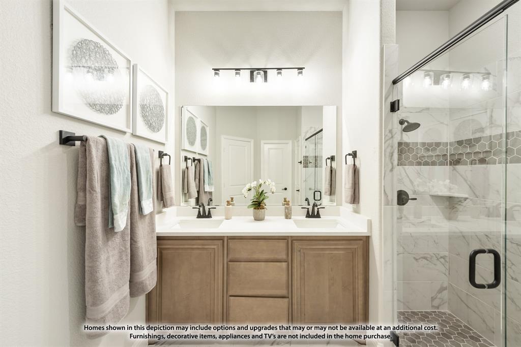 9520 Wildcat Ridge Godley, TX 76044 - Photo 23 of 34 a bathroom with a sink and a mirror