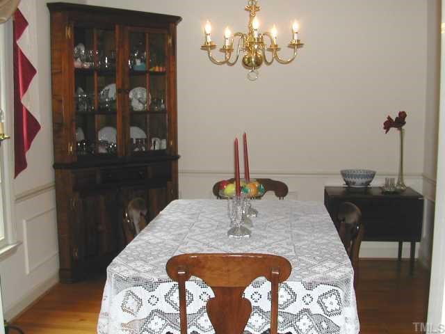 809 Davidson Street Raleigh, NC 27609 - Photo 4 of 12 a view of a dining room with furniture and chandelier