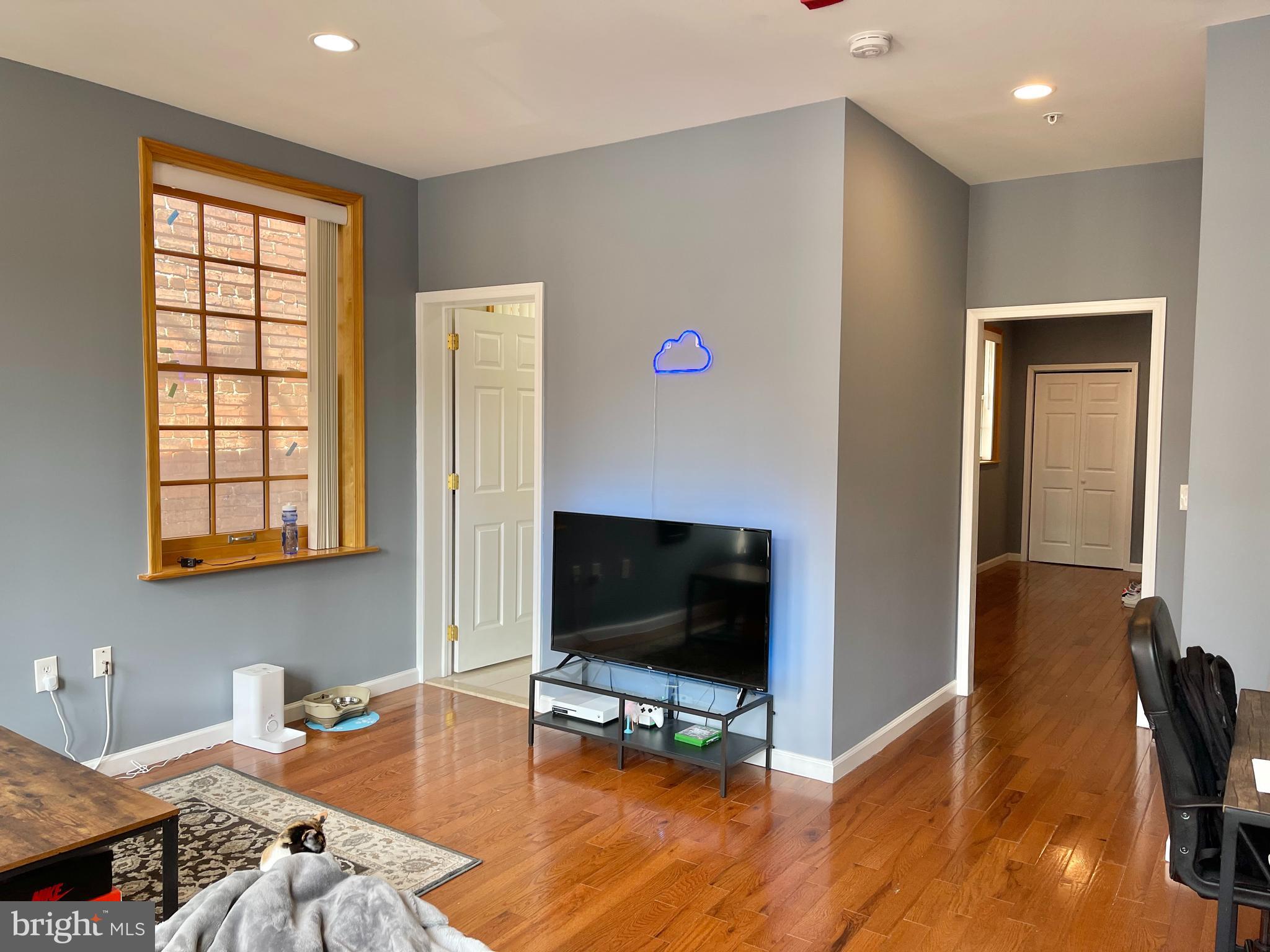 1316 Walnut Street, Unit 3R Philadelphia, PA 19107 - Photo 15 of 15 a living room with furniture and a flat screen tv