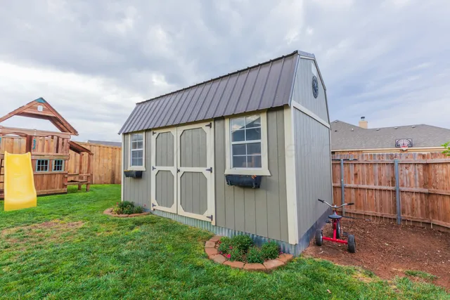 a backyard of a house