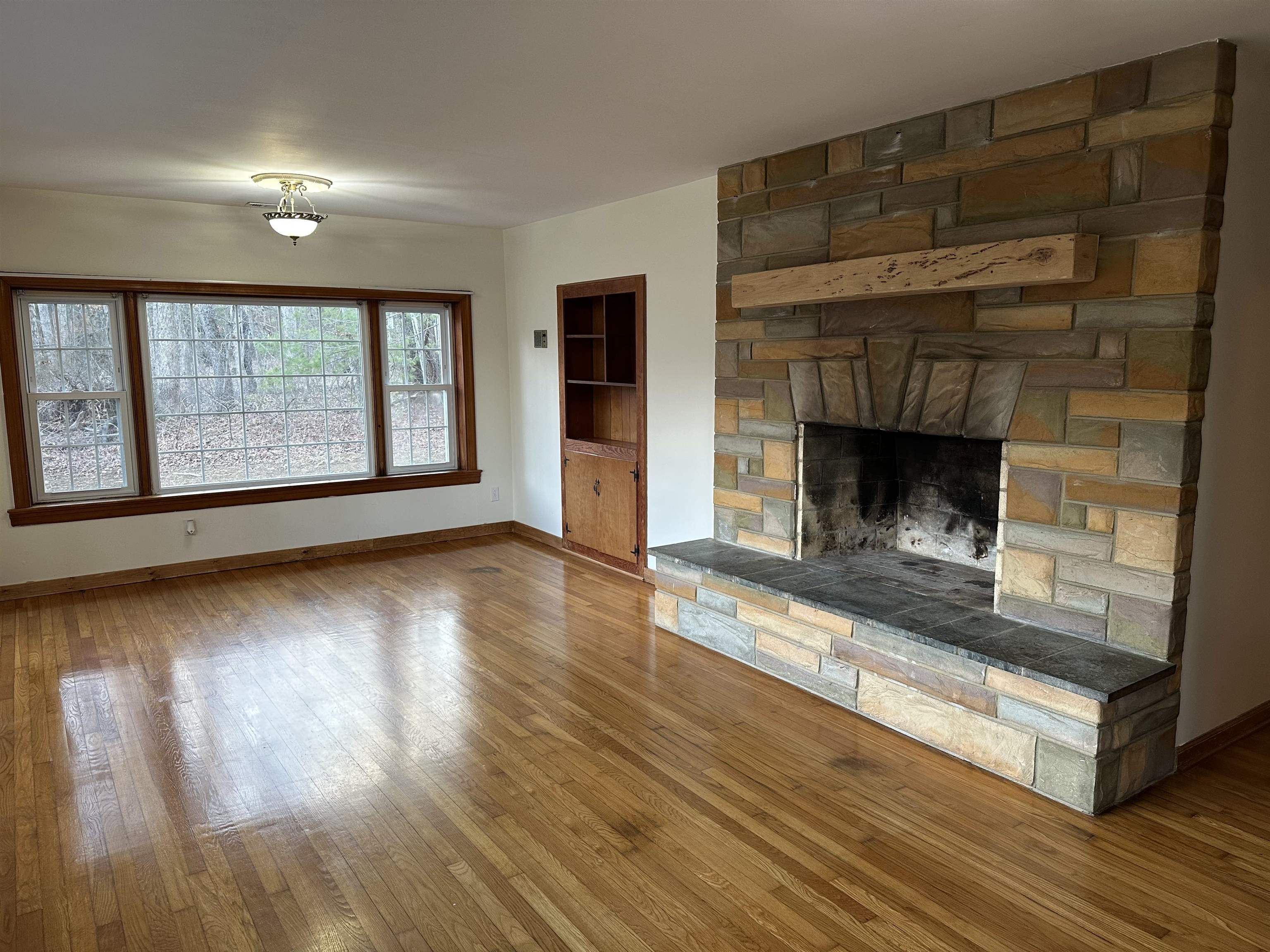 2205 Mt Torrey Road Lyndhurst, VA 22952 - Photo 22 of 43 a living room with wooden floors and a fireplace