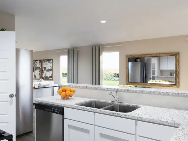 walk in closet with cabinet