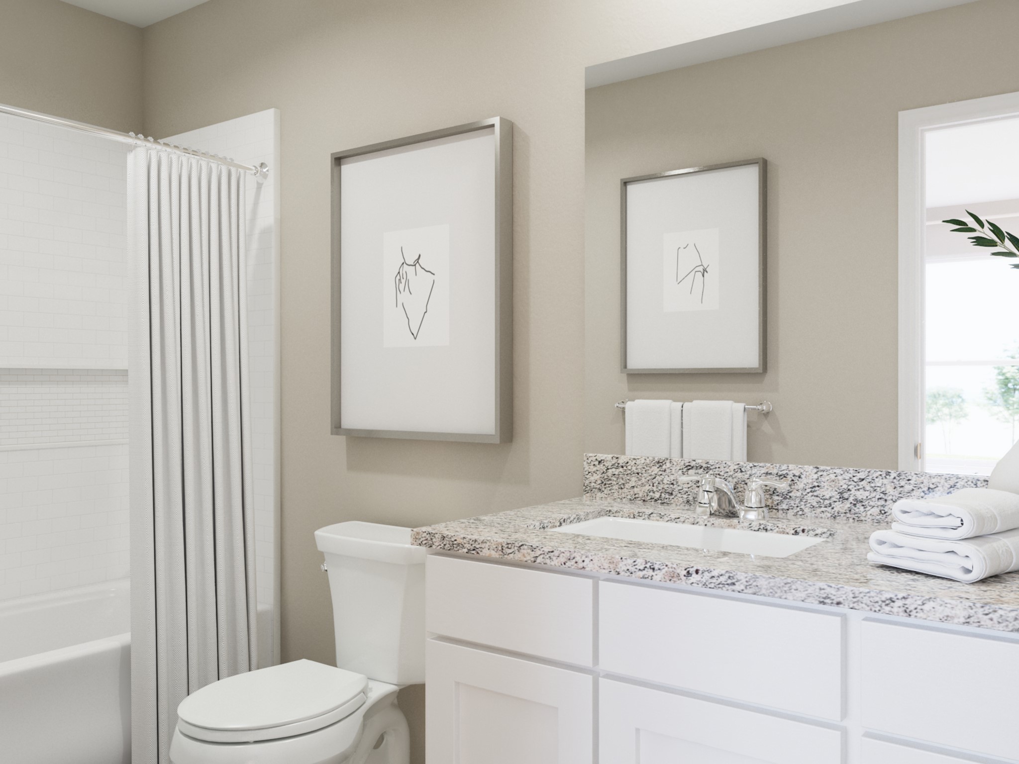 13674 Kit Run Splendora, TX 77372 - Photo 24 of 31 a bathroom with a granite countertop sink toilet and mirror