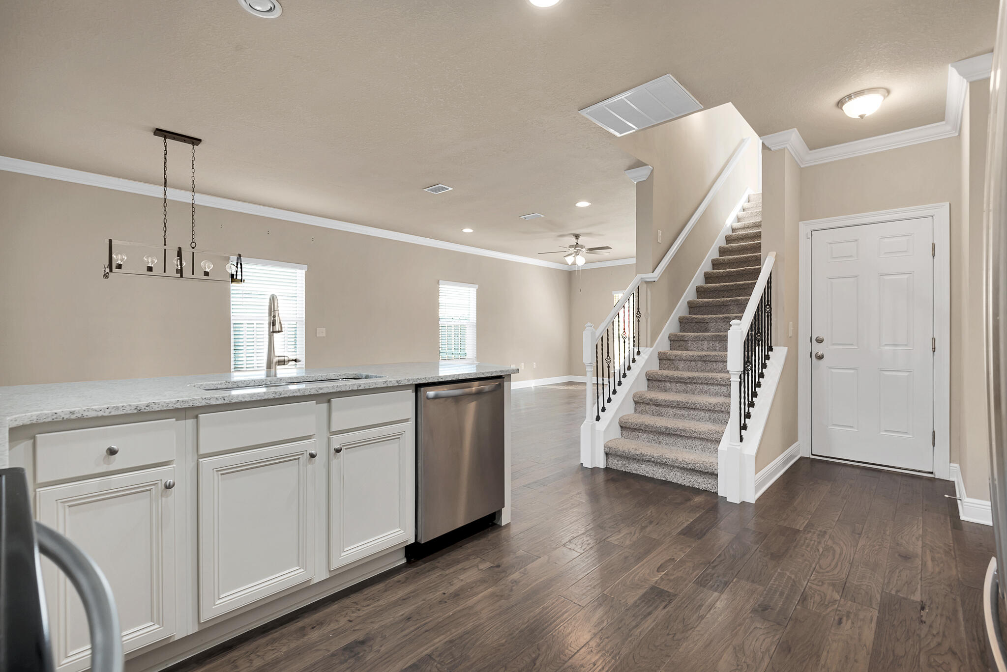 40 Constance Court Santa Rosa Beach, FL 32459 - Photo 18 of 44 a view of a kitchen with wooden floor and stairs