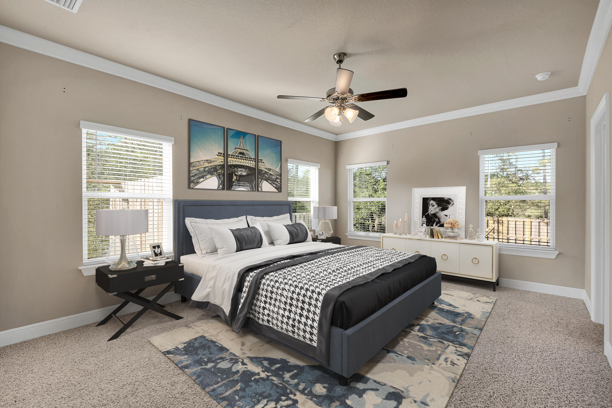 40 Constance Court Santa Rosa Beach, FL 32459 - Photo 19 of 44 a spacious bedroom with a large bed and a window