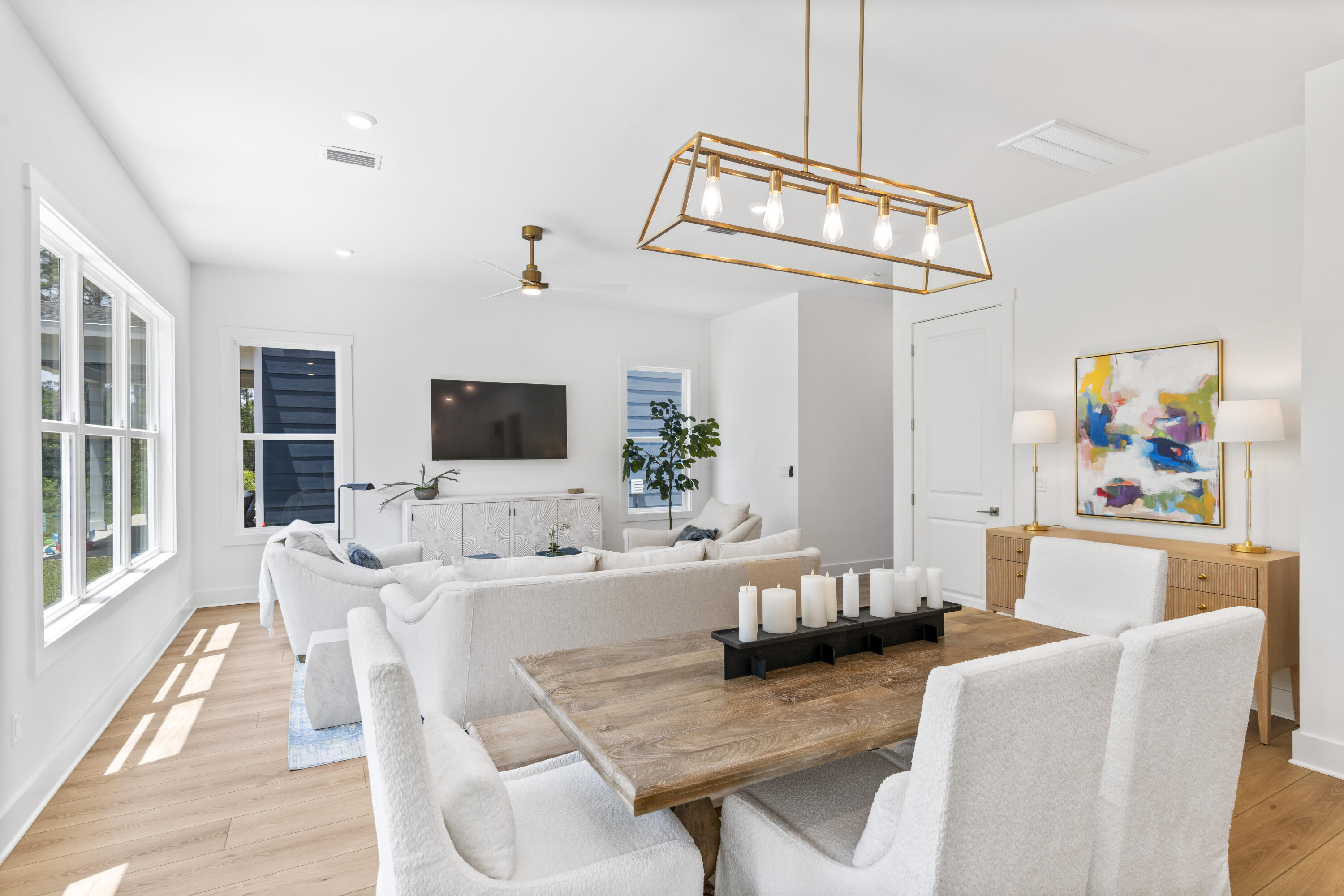 141 Brizo Lane, Unit LOT 4 Santa Rosa Beach, FL 32459 - Photo 4 of 32 a living room with furniture and a flat screen tv