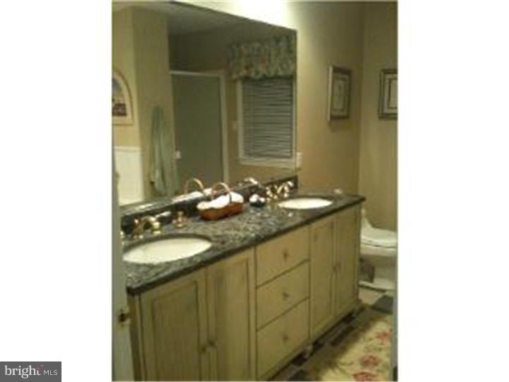 1 Rose Hill Road Media, PA 19063 - Photo 19 of 24 a bathroom with a granite countertop sink and a mirror