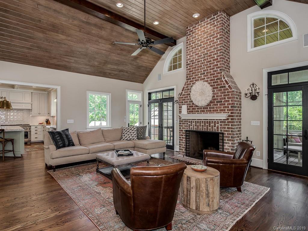 1114 Andover Road Charlotte, NC 28211 - Photo 7 of 44 a living room with furniture and a fireplace