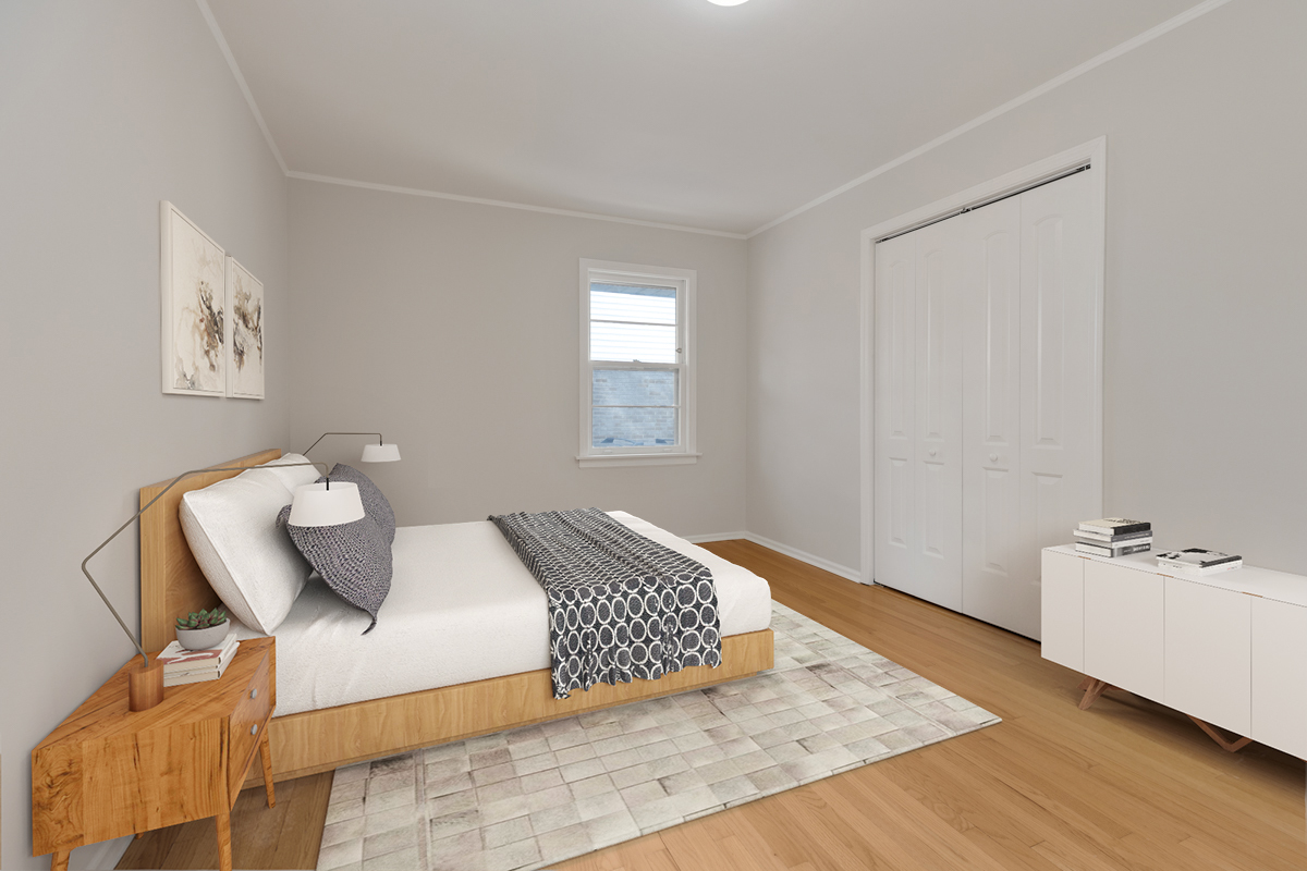 1528 Herbert Avenue Berkeley, IL 60163 - Photo 14 of 25 a bedroom with a bed and wooden floor