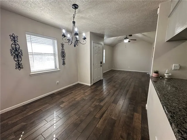 a view of a livingroom with a chandelier