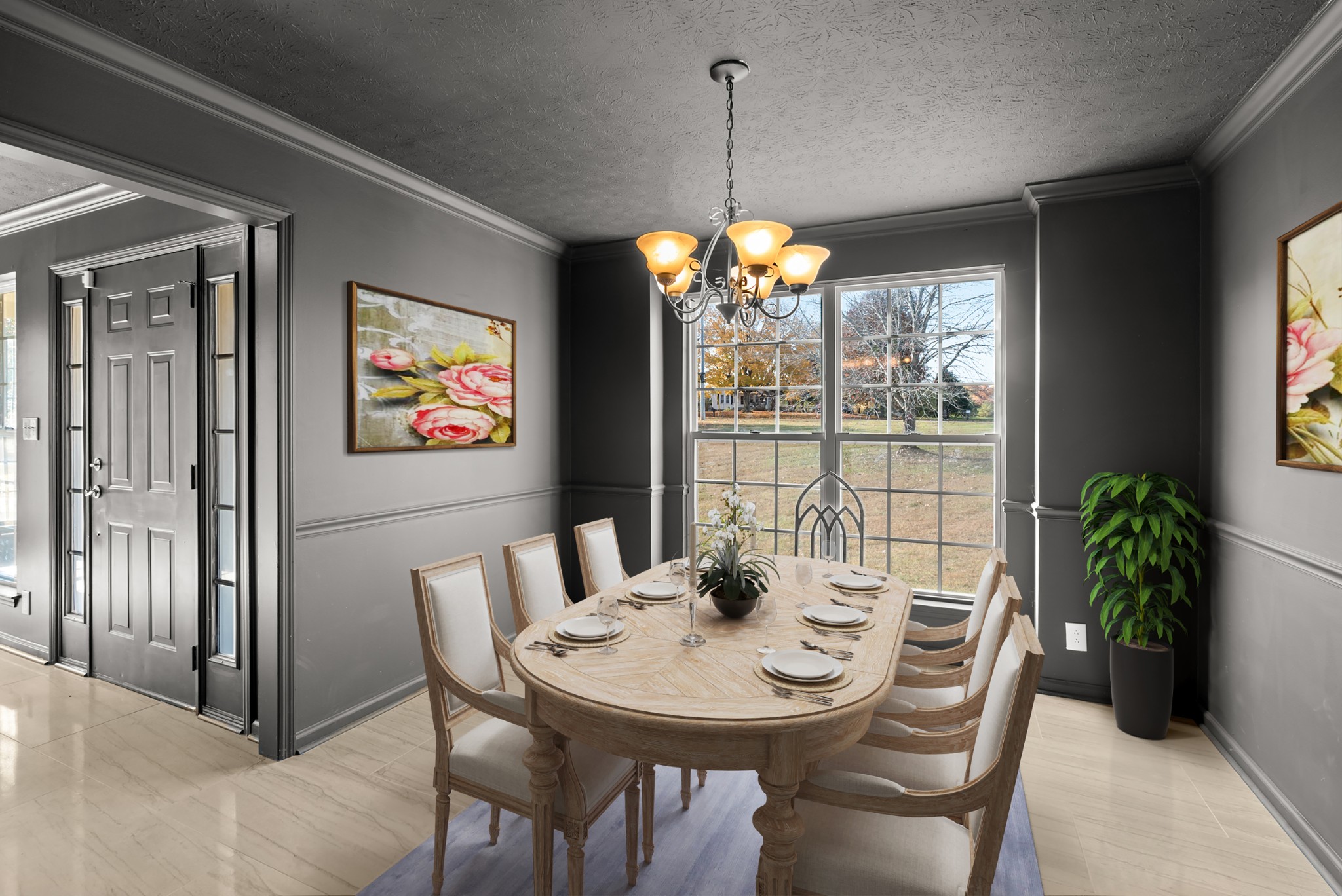 2867 Jack Teasley Road Pleasant View, TN 37146 - Photo 14 of 61 a view of a dining room with furniture a livingroom and chandelier