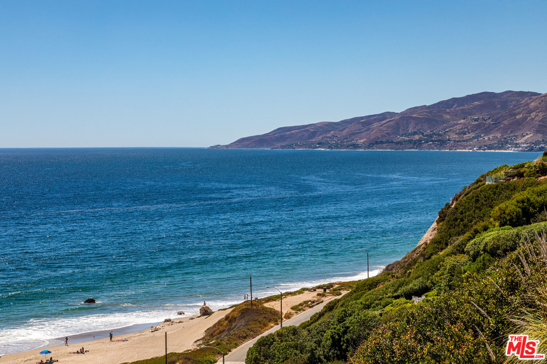 a view of lake and mountain
