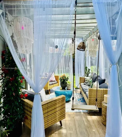 a view of outdoor space deck and living room