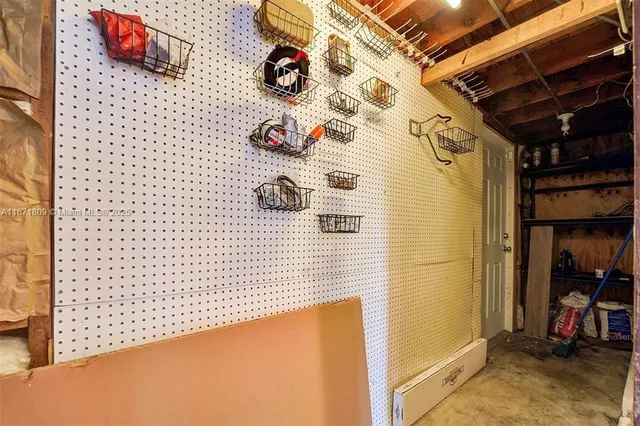 a view of storage and utility room