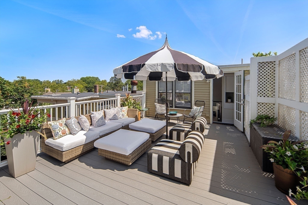 85 Sherman Street, Unit 10 Cambridge, MA 02140 - Photo 20 of 21 a view of a roof deck with couches