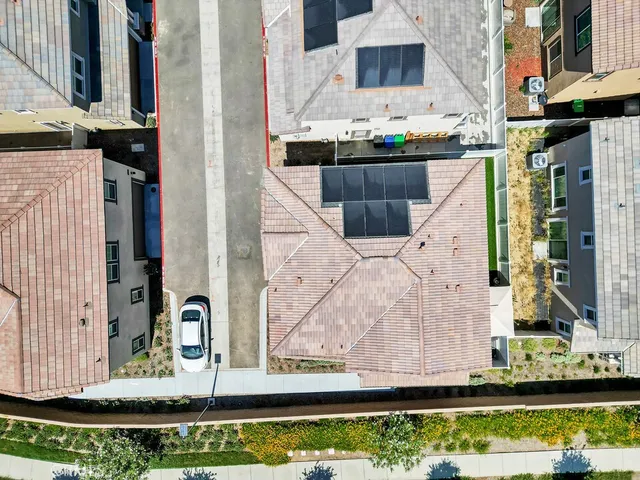 an aerial view of a city