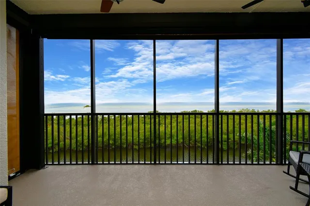 a view of a city from a balcony