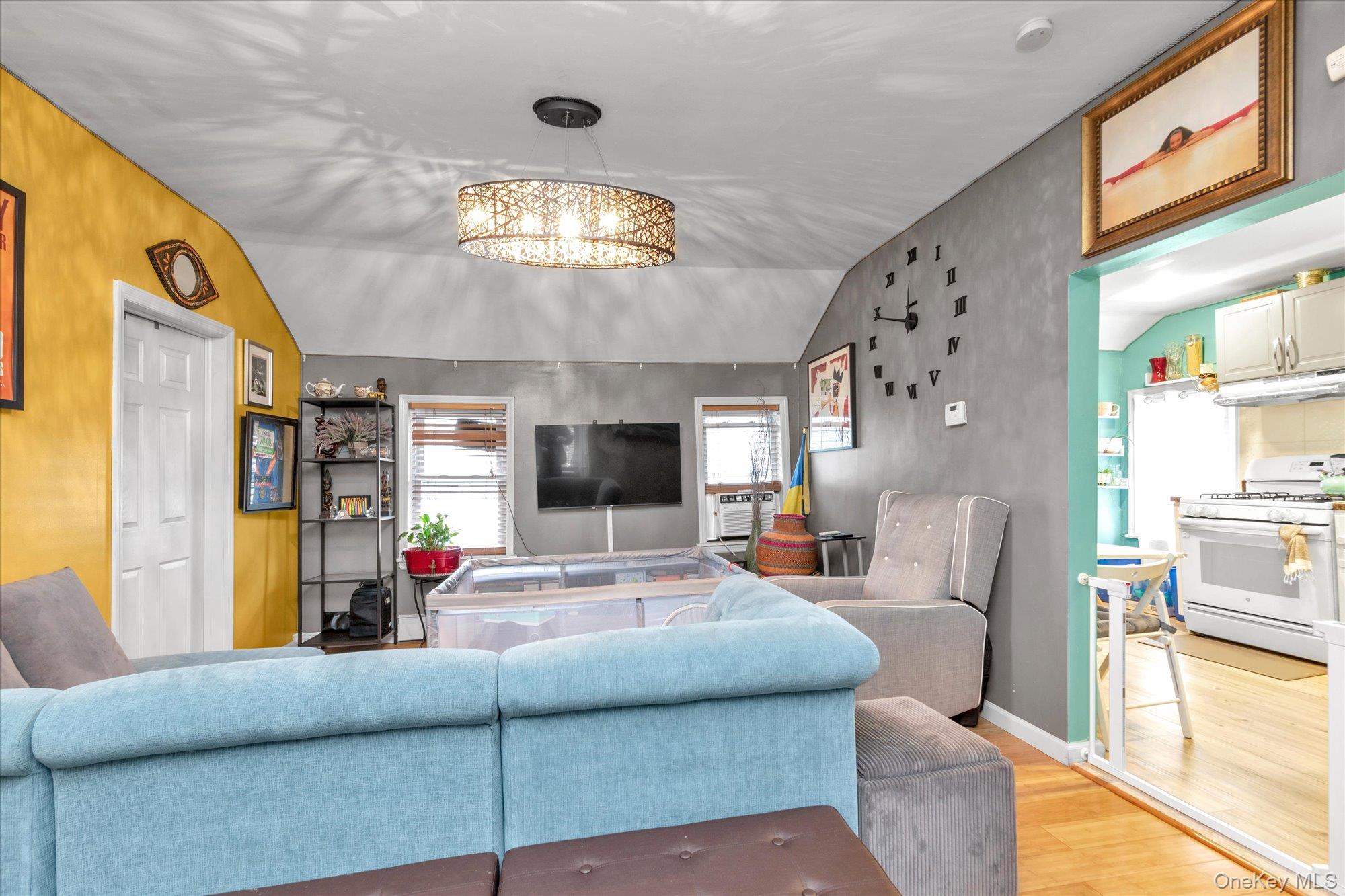 218-12 141st Road Queens, NY 11413 - Photo 13 of 21 a living room with fireplace furniture and a flat screen tv