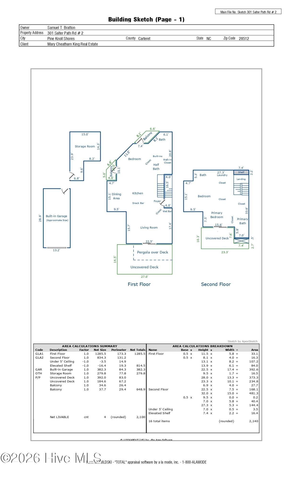 301 Salter Path Road, Unit 2 GENESIS Pine Knoll Shores, NC 28512 - Photo 53 of 54 Sketch/Floorplan
