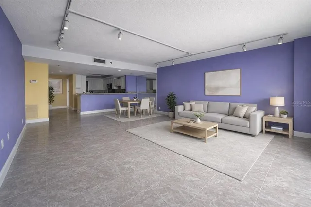 a living room with furniture and a couch